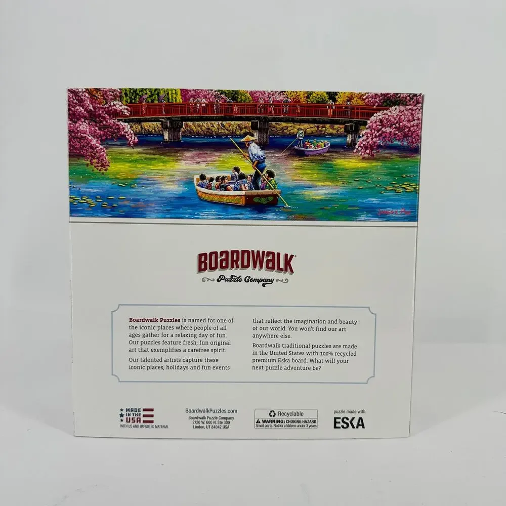 Boardwalk Japan Cherry Blossom Floral 500 Piece Jigsaw Puzzle Collectible